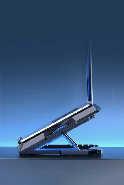 TrkTech 11 Fanlı Laptop Notebook Soğutucu Led Aydınlatmalı 17 inç 5 Kademeli Yüksekli Ayarı - 2