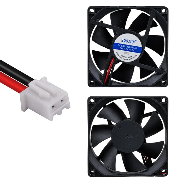 Powermaster Ic-216 Fırçasız DC Fan 80x80x25 Mm 12 Volt 2 Pin Soğutucu Fan 8x8x2.5 Cm ürün görseli 1