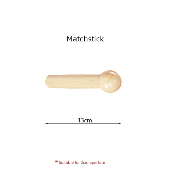 Ahşap Tel Sarma Pano Aksesuarları - 20mm Çapında Kibrit Çöpü - 14.5cm Uzun (3 Adet)
