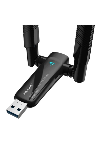 TrkTech Çift Antenli AX1800 Mbps Wifi6 Çift Antenli Yüksek Kazançlı Kablosuz USB Adaptörü - 5