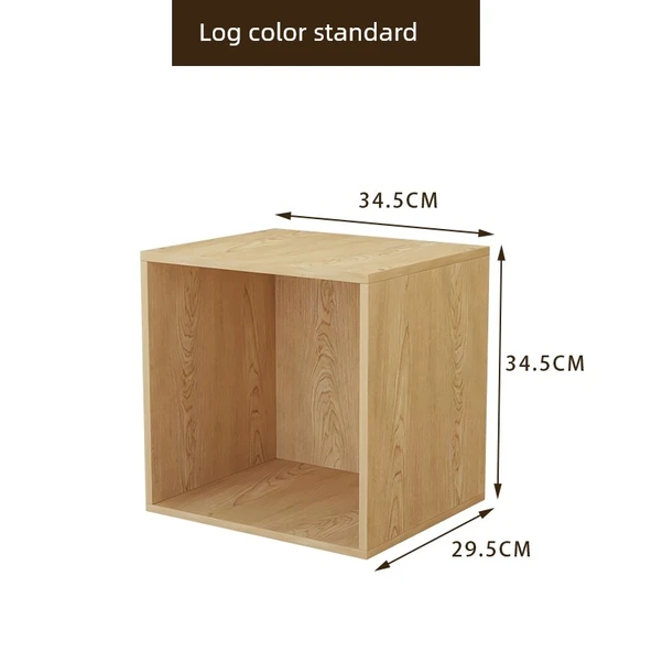 Minimalist Depolama Rafı Kitaplık - Büyük Ahşap Sarı Standart
