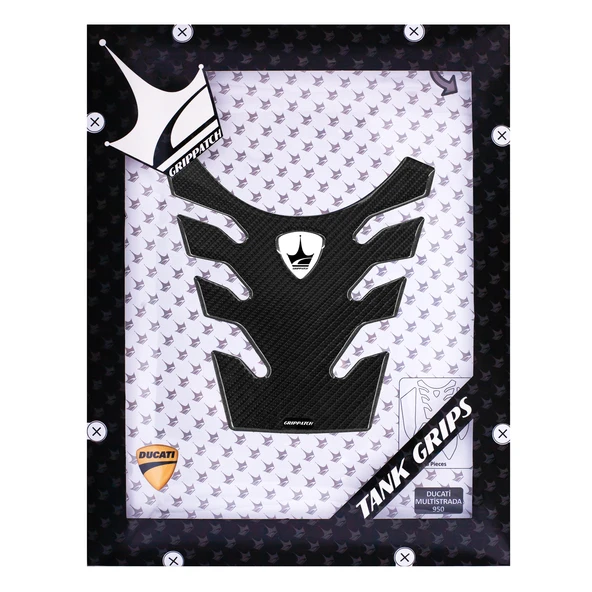 Ducati Multistrada 950-1200 2023 ile Uyumlu Kaydırmaz 6D Karbon 6 Parça Tank Pad Seti GC37 - Resim 2