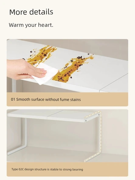 Mutfak Lavabo Dolabı Rafı - Stil 3 Beyaz Kare Tüp - 4