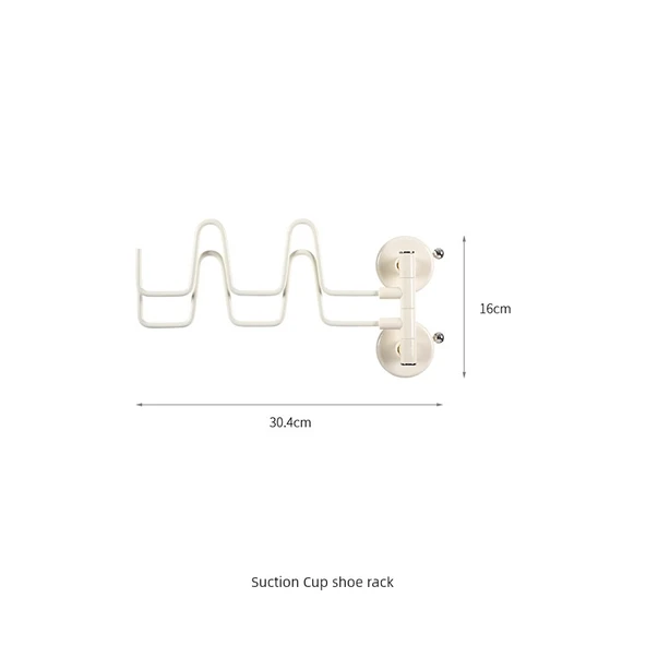 Vantuzlu Terlik Rafı - Banyo Organizeri - 30.4cm