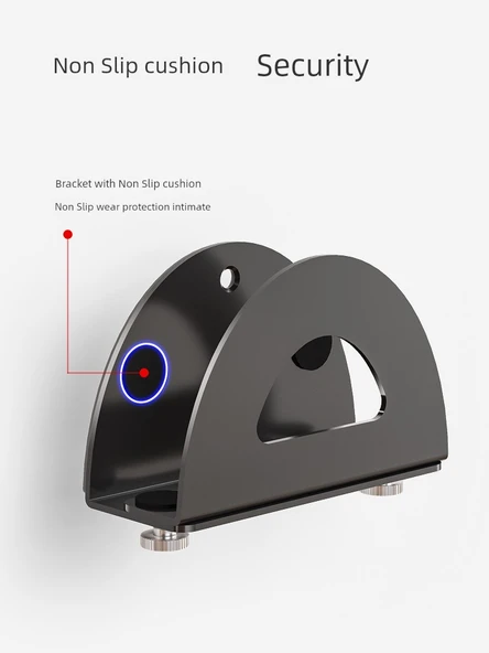 Ayarlanabilir Metal TV Kutusu/Router Duvar Rafı - Siyah - 3