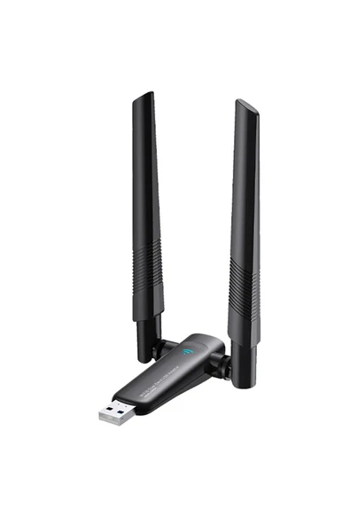 TrkTech Çift Antenli AX1800 Mbps Wifi6 Çift Antenli Yüksek Kazançlı Kablosuz USB Adaptörü