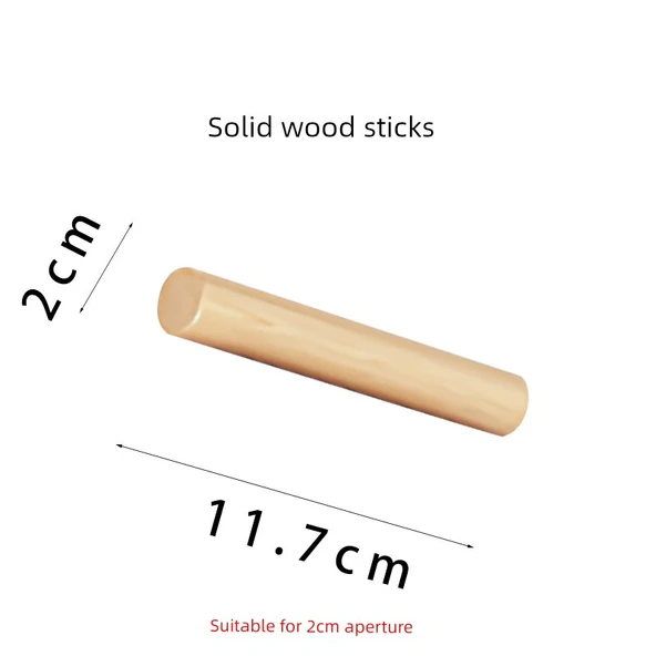 Ahşap Tel Sarma Pano Aksesuarları - 20mm Çapında Çubuklar - 11.7cm Uzun (4 Adet)