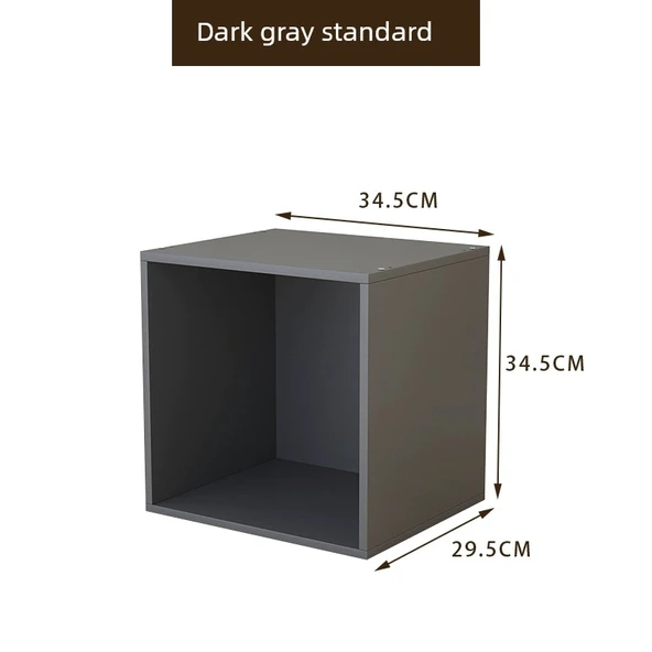 Minimalist Depolama Rafı Kitaplık - Büyük Koyu Gri Standart