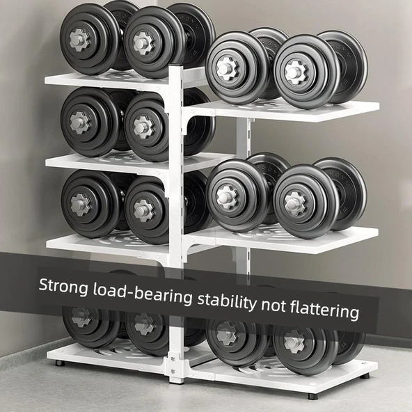 Mutfak Tencere Rafı - Tek Taraflı Metalik Gri 4 Katlı - Resim 4