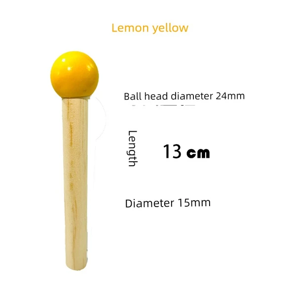 Ahşap Tel Sarma Pano Aksesuarları - 13cm 15mm Kibrit Çöpü Limon Sarısı * 3