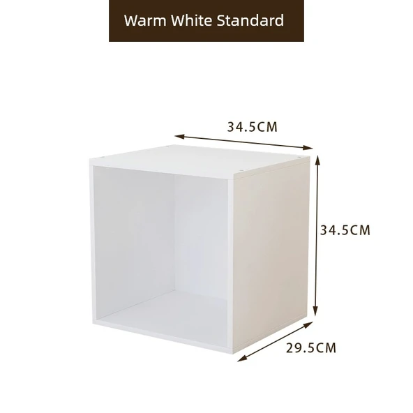 Minimalist Depolama Rafı Kitaplık - Büyük Beyaz Standart