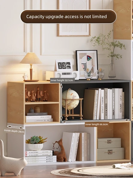 Minimalist Depolama Rafı Kitaplık - Büyük Beyaz Standart - 6