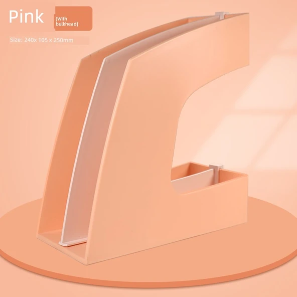 Minimalist Dosya Rafı - Pembe 1 - 1 Bölmeli