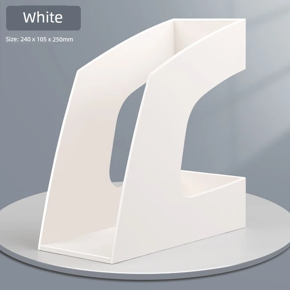 Minimalist Dosya Rafı - Beyaz 1