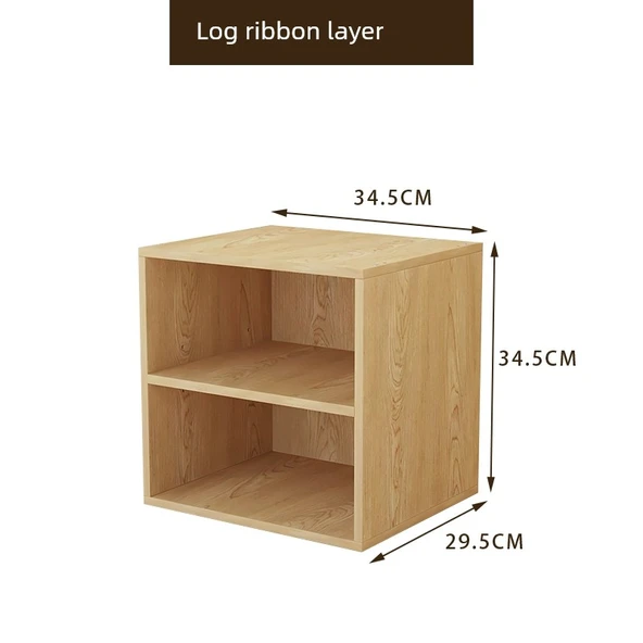 Minimalist Depolama Rafı Kitaplık - Büyük Ahşap Sarı Laminantlı