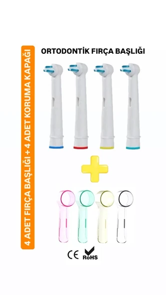 5D NEW WHITE Oral B Uyumlu ORTODONTİK Clean Döner Başlık