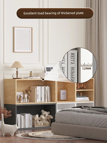Minimalist Depolama Rafı Kitaplık - Büyük Beyaz Standart - 4