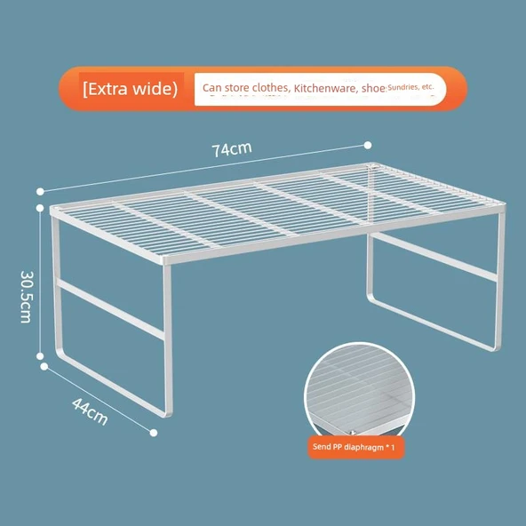 Çok Katmanlı Demir Saklama Rafı - Ekstra Geniş ve Yüksek 74*44*30.5cm