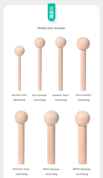 Ahşap Raf Destek Çubuğu - Ahşap Rengi 5 Adet 1.2cm Çap - Resim 7