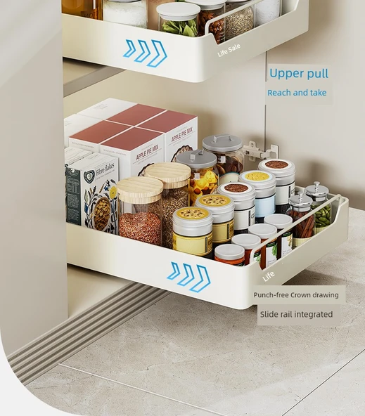 Evye Altı Çekmeceli Organizer - 25cm Genişlik - 53cm Derinlik - 8