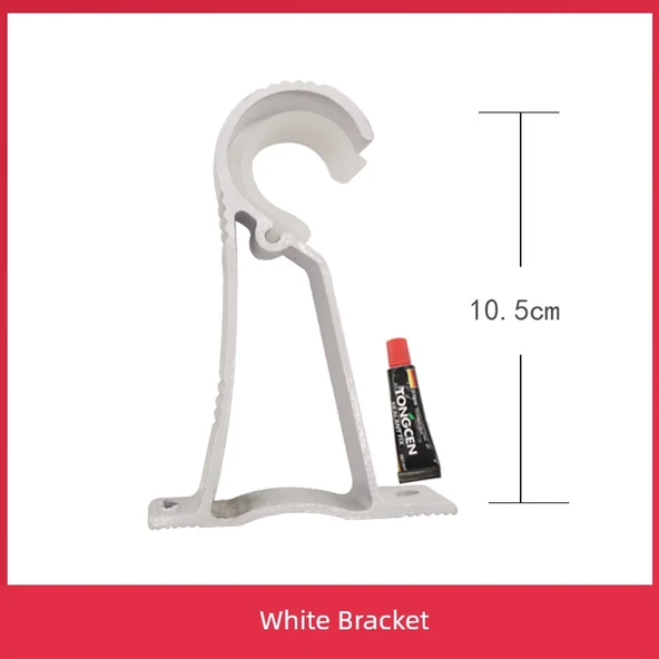 32mm Tavan Gardırop Elbise Askısı Aksesuarları - Beyaz Braket ([Nötr])