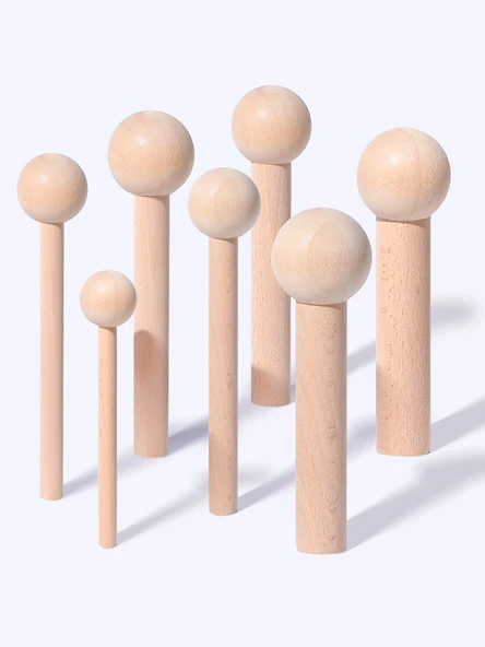 Ahşap Raf Destek Çubuğu - Ahşap Rengi 5 Adet 1.2cm Çap - Resim 2