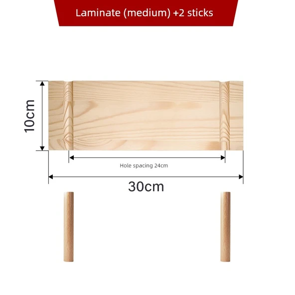 Masif Ahşap Duvara Monte Raf - Orta Boy Laminant [30 x 10cm]