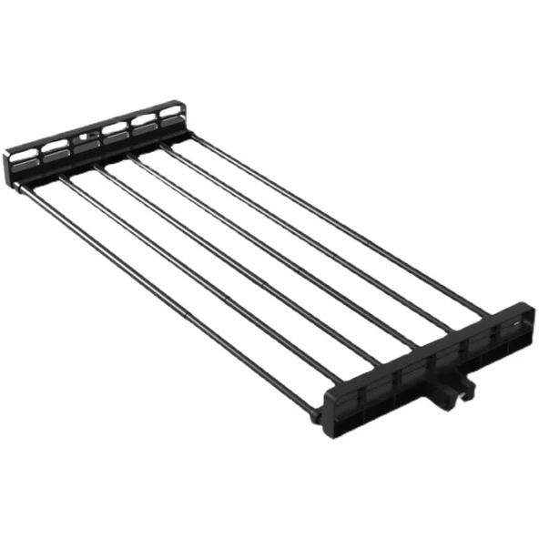 32mm Tavan Gardırop Elbise Askısı Aksesuarları - Siyah Braket ([Nötr]) - 5