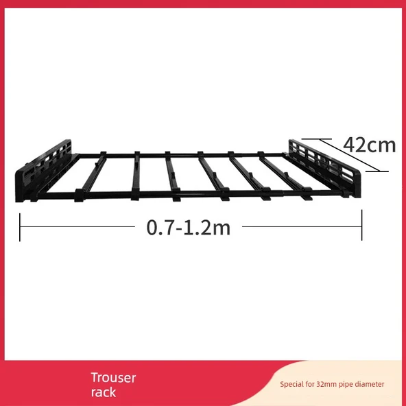 32mm Tavan Gardırop Elbise Askısı Aksesuarları - Aksesuarlı Pantolon Askısı (32mm Özel Çap)