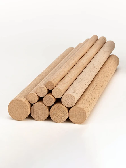 Ahşap Raf Destek Çubuğu - Ahşap Rengi 5 Adet 1.8cm Çap - Resim 3