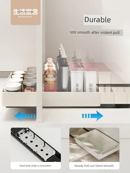 Çift Çekmeceli Evye Altı Organizer - 30cm - 4
