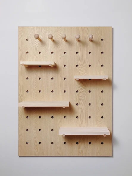 Masif Ahşap Duvara Monte Raf - Orta Boy Laminant [30 x 10cm] - 5