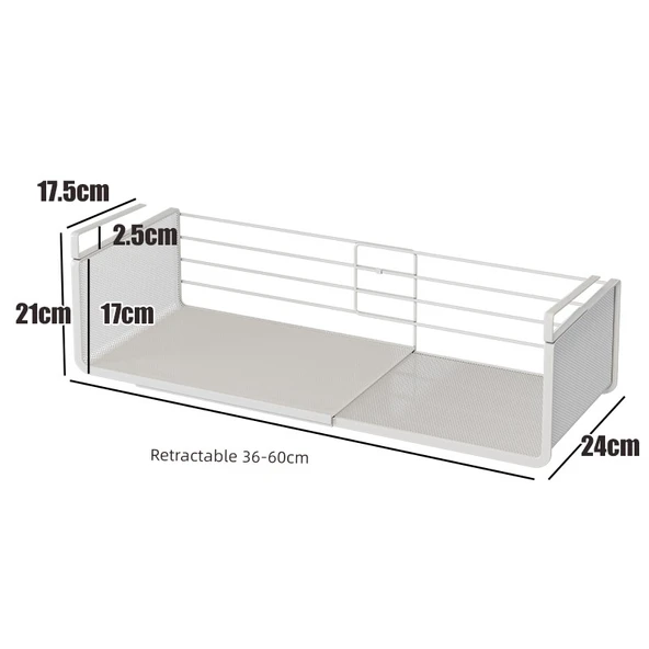 Yatakhane Masa Asılı Raf - Stil 1 Beyaz Fileli (Tek Paket)