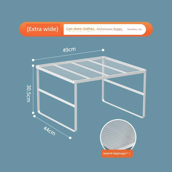 Çok Katmanlı Demir Saklama Rafı - Ekstra Geniş ve Yüksek 49*44*30.5cm
