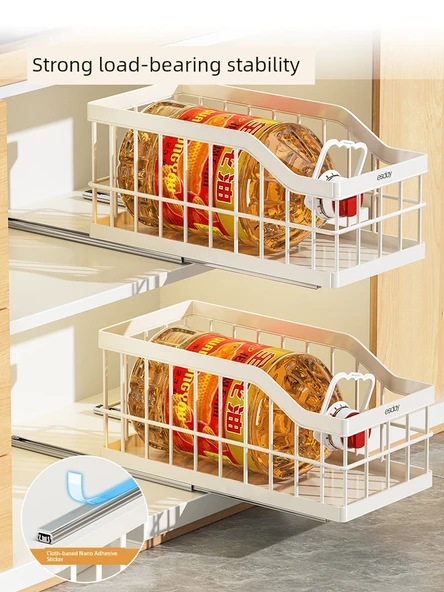 Mutfak Dolabı Çekmece Sepeti - [9cm + 20cm] Genişletilmiş Derin İki Adet - 5