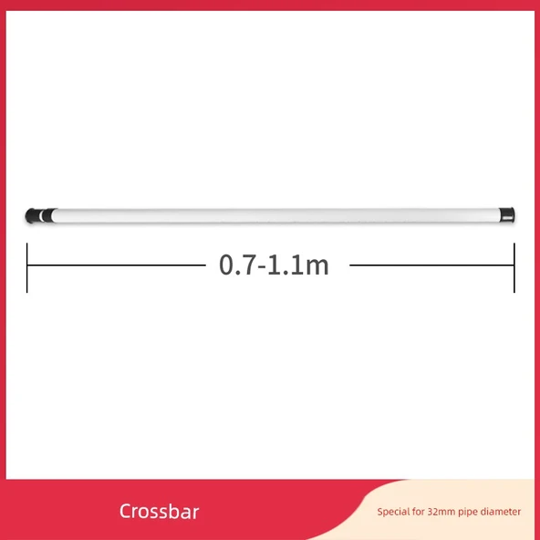32mm Tavan Gardırop Elbise Askısı Aksesuarları - Çapraz Çubuk 0.7-1.1 m ([Ayrıştırma Aksesuarları Hariç])