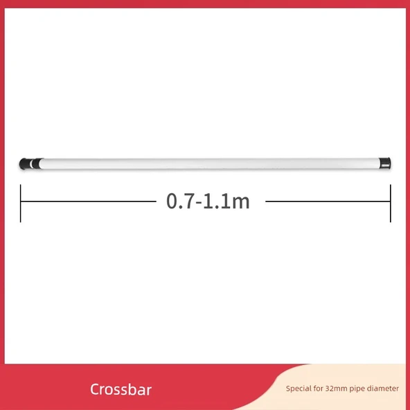 32mm Tavan Gardırop Elbise Askısı Aksesuarları - Aksesuarlı Siyah Katlanabilir Kanatlar (32mm Özel Çap) - 8