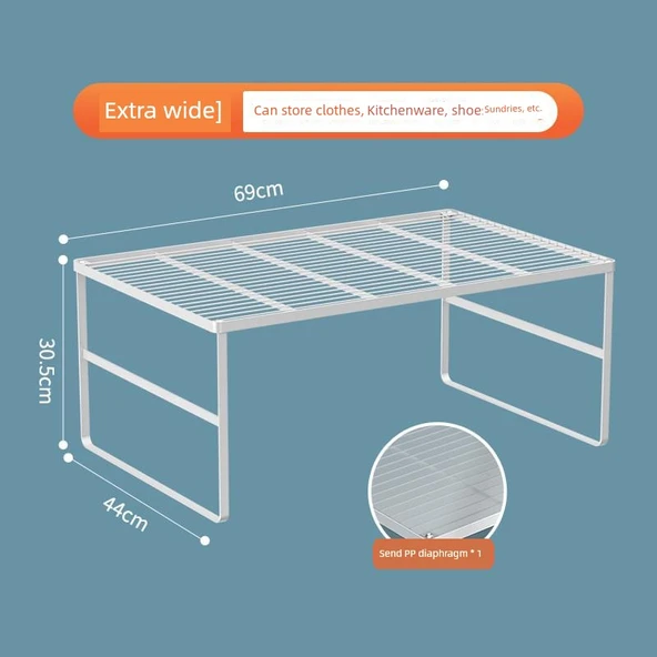 Çok Katmanlı Demir Saklama Rafı - Ekstra Geniş ve Yüksek 69*44*30.5cm