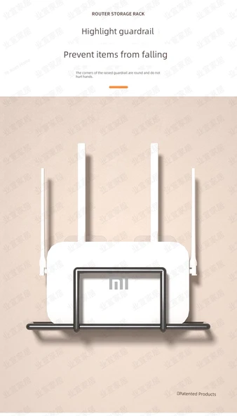 Duvara Monte Router Saklama Kutusu Rafı - Siyah Optik Modem Rafı + Router Raf Seti - 10