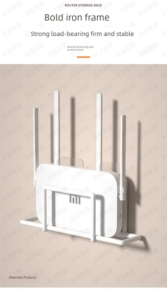 Duvara Monte Router Saklama Kutusu Rafı - Siyah Optik Modem Rafı + Router Raf Seti - 9