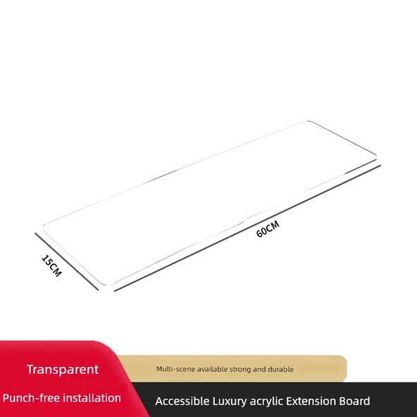 Penceresiz Banyo Rafı Mutfak Tezgahı - Pencere Önü Uzatma Plakası 60x15 cm