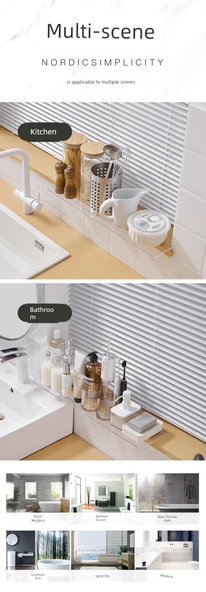 Penceresiz Banyo Rafı Mutfak Tezgahı - Pencere Uzatma Plakası 30x15 cm - 11