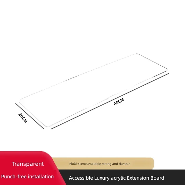 Penceresiz Banyo Rafı Mutfak Tezgahı - Pencere Önü Uzatma Plakası 60x20 cm
