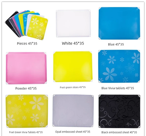 DIY Reçine Plastik Raf - Mavi Papatya 45x35cm - 5