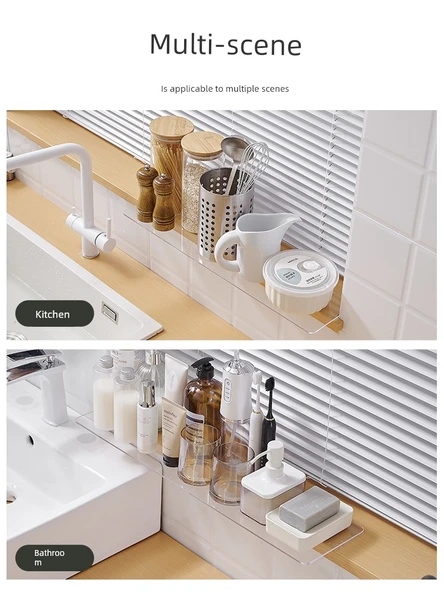 Penceresiz Banyo Rafı Mutfak Tezgahı - Pencere Uzatma Plakası 30x15 cm - 5