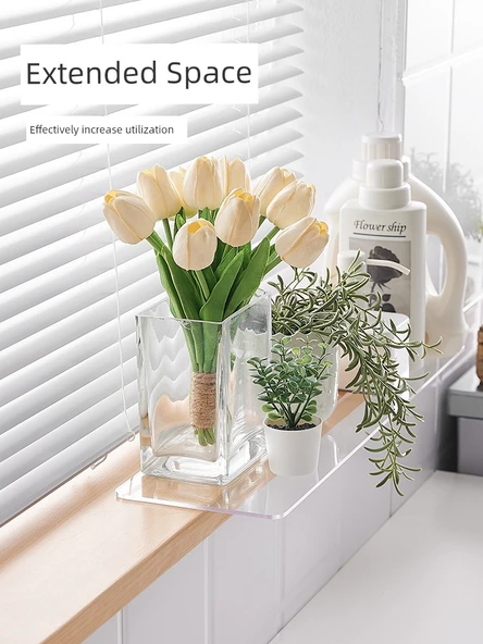 Penceresiz Banyo Rafı Mutfak Tezgahı - Pencere Uzatma Plakası 50x20 cm - 3