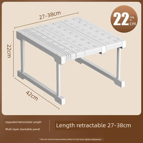 Gardırop Rafı - Tamamen Kapanan Çekmece - 27-38 cm Uzun, 42 cm Geniş, 22 cm Yüksek