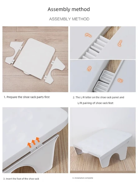 Ayakkabı Rafı Dolabı - Gri - 12'li Paket - 5