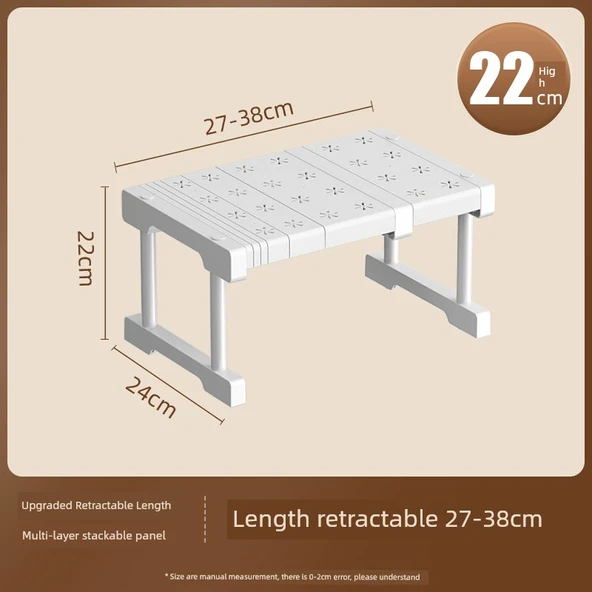 Gardırop Rafı - Tamamen Kapanan Çekmece - 27-38 cm Uzun, 24 cm Geniş, 22 cm Yüksek, Çekilebilir