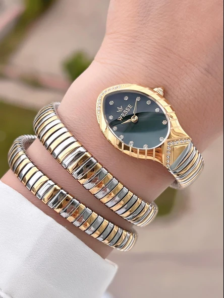 Wesse Yılan Tasarım Sarmalı Kordon 2 Yıl Garantili 3 Atm Suya Dayanıklı Kadın Kol Saati BWWL.1151.02 ürün görseli